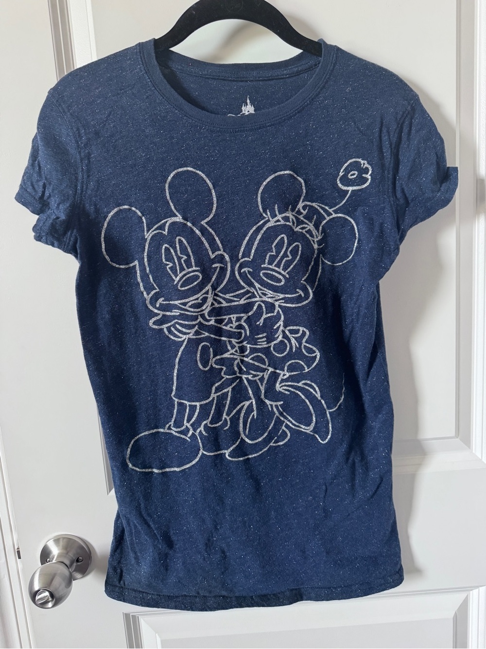 Disney Navy Blue Women’s Mickey & Minnie Graphic Tee-Medium